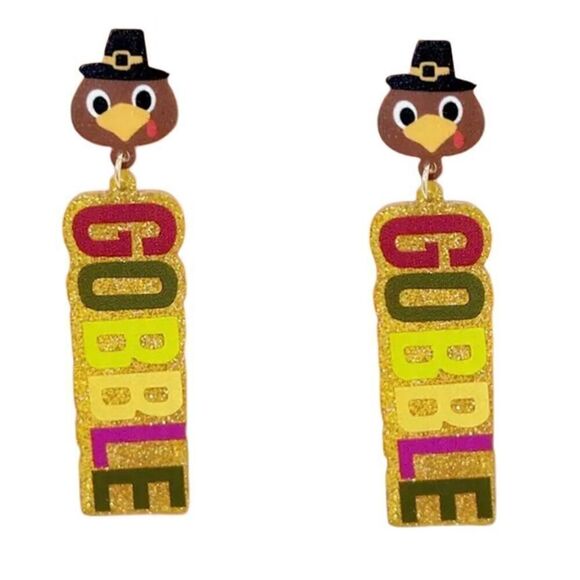 Gobble turkey earrings‎ - Picture 1 of 3